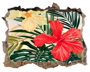3D díra na zeď Hawajské květiny nd-k-85640052