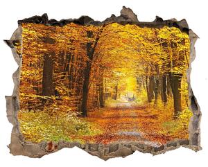 Nálepka fototapeta 3D výhled Podzim les nd-k-86844242