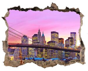 Fototapeta díra na zeď 3D Manhattan New York nd-k-88002483
