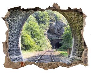 Fototapeta díra na zeď 3D Železniční tunel nd-k-89174539