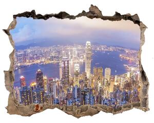 Fototapeta díra na zeď 3D Hongkong panorama nd-k-89343951