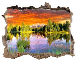 Nálepka fototapeta 3D výhled Řeka v lese nd-k-89317009
