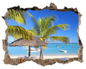 Nálepka fototapeta 3D výhled Pláž Mauricius nd-k-89713117
