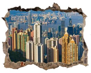 Fototapeta díra na zeď 3D Hongkong panorama nd-k-90238708