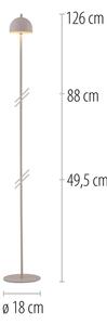 Schöner Wohnen 19245-39 - LED Stm. stojací lampa BELLIS LED/2,5W/5V IP54 šedá