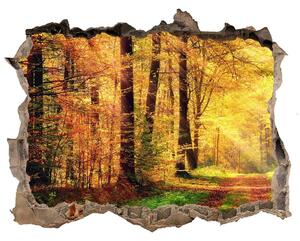 Nálepka fototapeta 3D výhled Podzim les nd-k-91078750