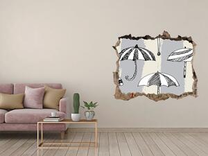 Fotoobraz díra na stěnu nálepka Deštníky nd-k-91475598