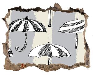 Fotoobraz díra na stěnu nálepka Deštníky nd-k-91475598