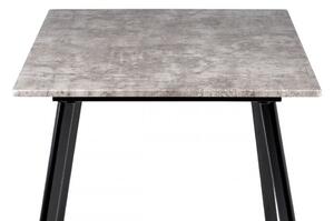 Jídelní stůl MDT-2100 BET 150x80x76, MDF beton, kov matná černá