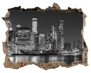 Díra 3D foto tapeta nálepka Manhattan noc nd-k-94054059