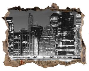 Díra 3D foto tapeta nálepka Manhattan noc nd-k-94703555