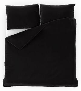 Jednobarevné Bavlněné Povlečení – Černé, 140x200 cm, 70x90 cm