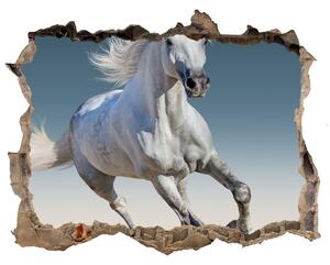 Fototapeta díra na zeď Bílý kůň ve cvalu nd-k-95257889