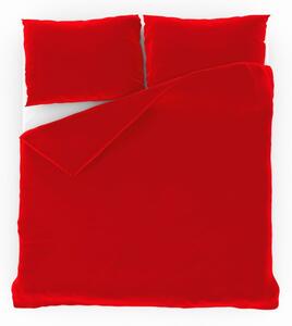 Francouzské jednobarevné bavlněné povlečení 200x200, 70x90cm červené