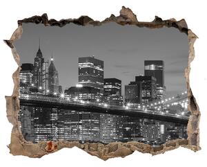 Nálepka fototapeta 3D výhled Manhattan noc nd-k-96464167