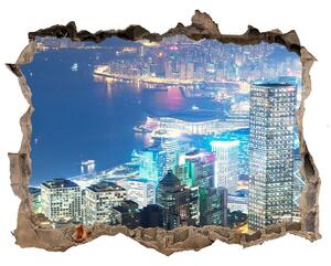 Samolepící díra na stěnu Hong kong noc nd-k-97604985