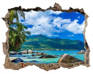 Díra 3D foto tapeta Seychely pláž nd-k-98176668