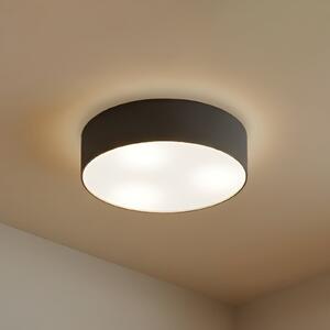 Stropní Lampa Lindby, Sebatin, stmívatelné, Šedá, Ložnice, Tkanina / Textil, Moderní