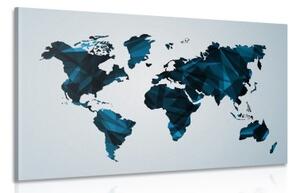 Obraz mapa světa v designu vektorové grafiky - 60x40 cm