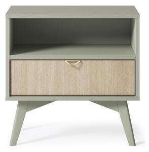 Moderní noční stolek FELICITY 54, zelená / scandi