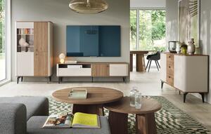 Moderní obývací sestava AURORA 1, ořech + cashmere