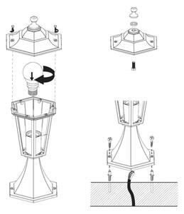 EGLO 22472 - Venkovní lampa LATERNA 4 1xE27/60W černá IP44