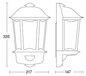 Steinel 644413 - Venkovní senzorové svítidlo L 190 S 1xE27/100W/230V IP44