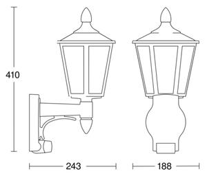 Steinel 617813 - Venkovní senzorové nástěnné svítidlo L 15 1xE27/60W/230V IP44
