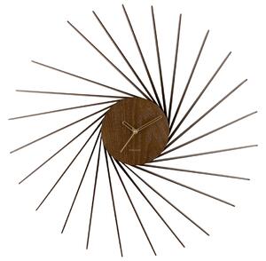 Nástěnné hodiny Helix XL tmavá dřevěná dýha KARLSSON (Barva-dřevo)