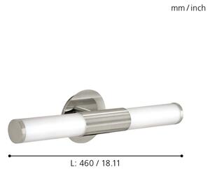 EGLO 87222-Koupelnové nástěnné svítidlo PALMERA 2xE14/40W bílé opálové sklo IP44