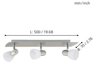 EGLO 90985 - Bodové svítidlo ENEA 3xE14/40W