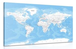 Obraz stylová mapa světa - 90x60 cm