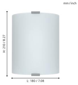 EGLO 84028 - Stropní nástěnné svítidlo GRAFIK 1xE27/60W bílá