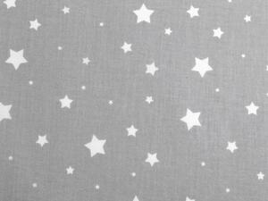 Bavlněná látka hvězdy - 8 (130) šedá sv
