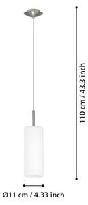 EGLO 85977 - Lustr na lanku TROY 3 1xE27/60W bílá