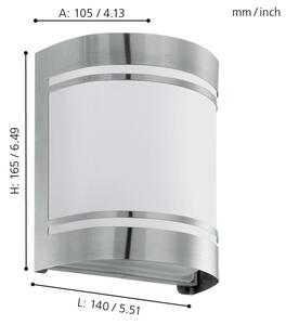 EGLO 30191 - Venkovní nástěnné svítidlo CERNO 1xE27/40W IP44