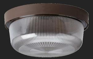 OSMONT ELE50008 ELEKTRA 3 stropní/nástěnné průmyslové plastové svítidlo hnědá / čirá IP54 60W E27