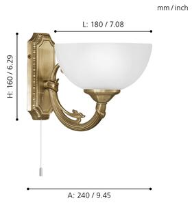 EGLO 82751 - Nástěnné svítidlo SAVOY 1xE14/40W/230V