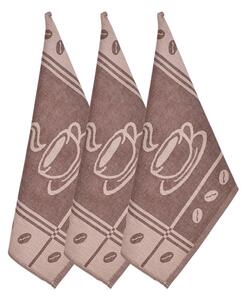 Luxusní utěrky z egyptské bavlny Coffee BEIGE 50 x 70 cm 3 ks