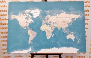 Obraz stylová vintage mapa světa - 60x40 cm