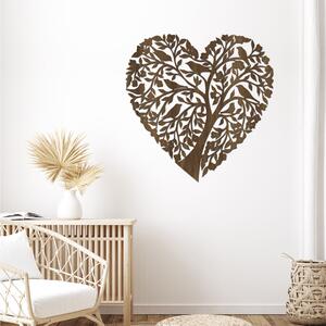 Dřevo života | Dřevěná dekorace na zeď ZPÍVAJÍCÍ SRDCE | Barva: Buk | Rozměry (cm): 40x40