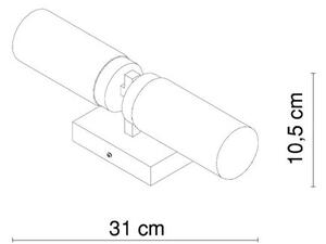Globo 7816 - Koupelnové nástěnné svítidlo SPACE 2xE14/40W/230V IP44