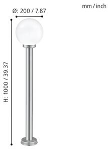 EGLO 30207 - Venkovní lampa NISIA 1xE27/60W IP44