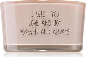 My Flame Candle With Crystal I Wish You Love And Joy Forever And Always vonná svíčka 11x6 cm
