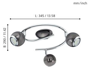 EGLO 31007 - LED Bodové svítidlo BIMEDA 3xGU10/3W LED