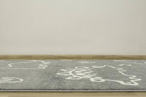 Makro Abra Dětský kusový koberec Lima C879A Dinosauři šedý krémový Rozměr: 120x170 cm