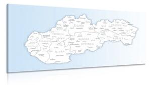 Obraz mapa Slovenska - 100x50 cm