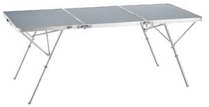 Tectake Hliníkový skládací stůl Jumbo s rukojetí 180x70x70cm - stříbrná