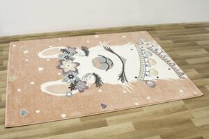 Makro Abra Dětský kusový koberec Lima C882A Lama růžový krémový Rozměr: 160x230 cm