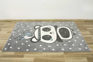 Makro Abra Dětský kusový koberec Lima 9371A Panda Indián šedý modrý Rozměr: 160x230 cm